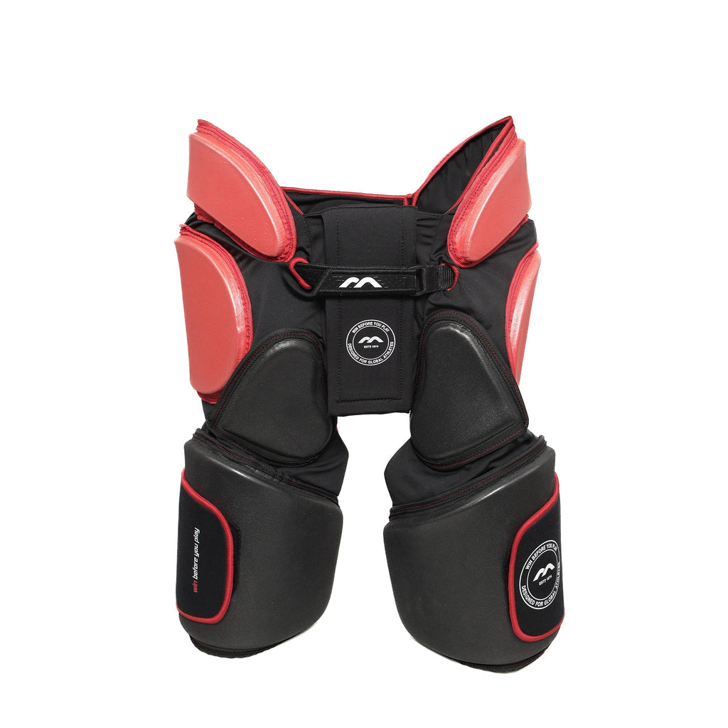 Mercian Evolution 1 Girdle  with Overshorts - International Level Protection for Goalkeepers (Black/Red)