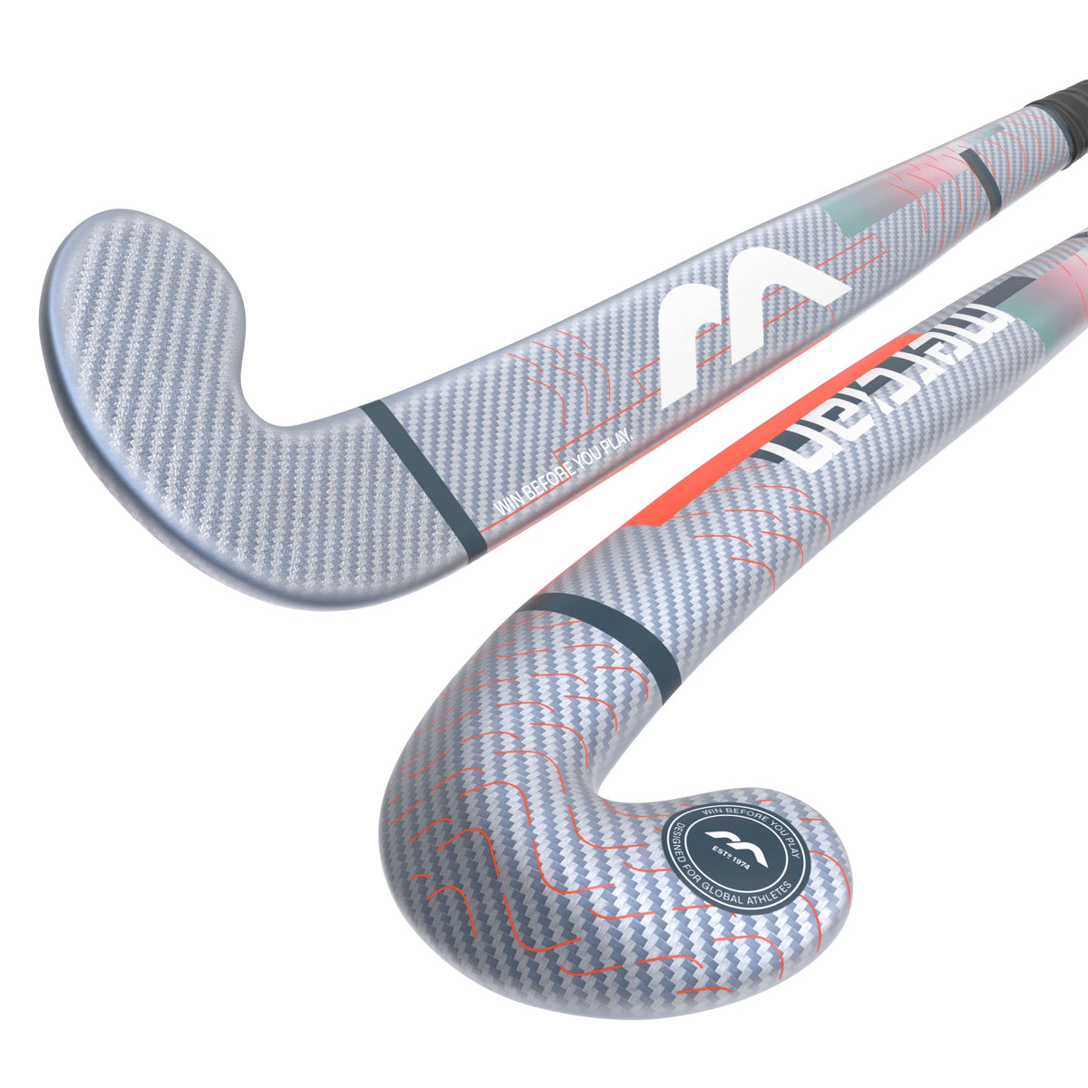 HSEVCKF3525ULT Hockey Stick EVOLUTIONCKF35 UltimateV2_Orange_2 Sticks Rear Head to Handle