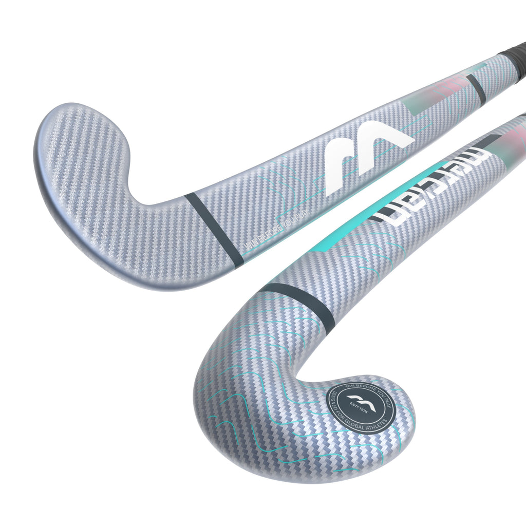 HSEVCKF7525ULT Hockey Stick EVOLUTION CKF75 UltimateV2_Teal_2 Sticks Angled Head to Handle