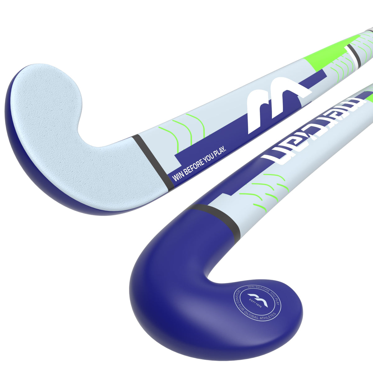 HSGECF2525PRO Hockey Stick NVY CF25 Problue_2 Sticks Angled Head to Handle